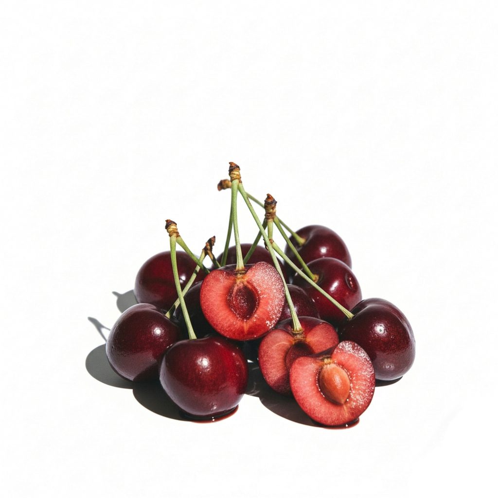 zdjęcie czereśni czerwonej na białym tle